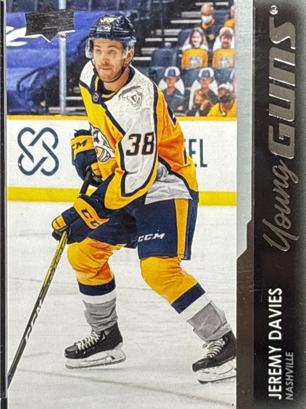Upper Deck Young Guns Nashville Hockey Trading Card - Jeremy Davies